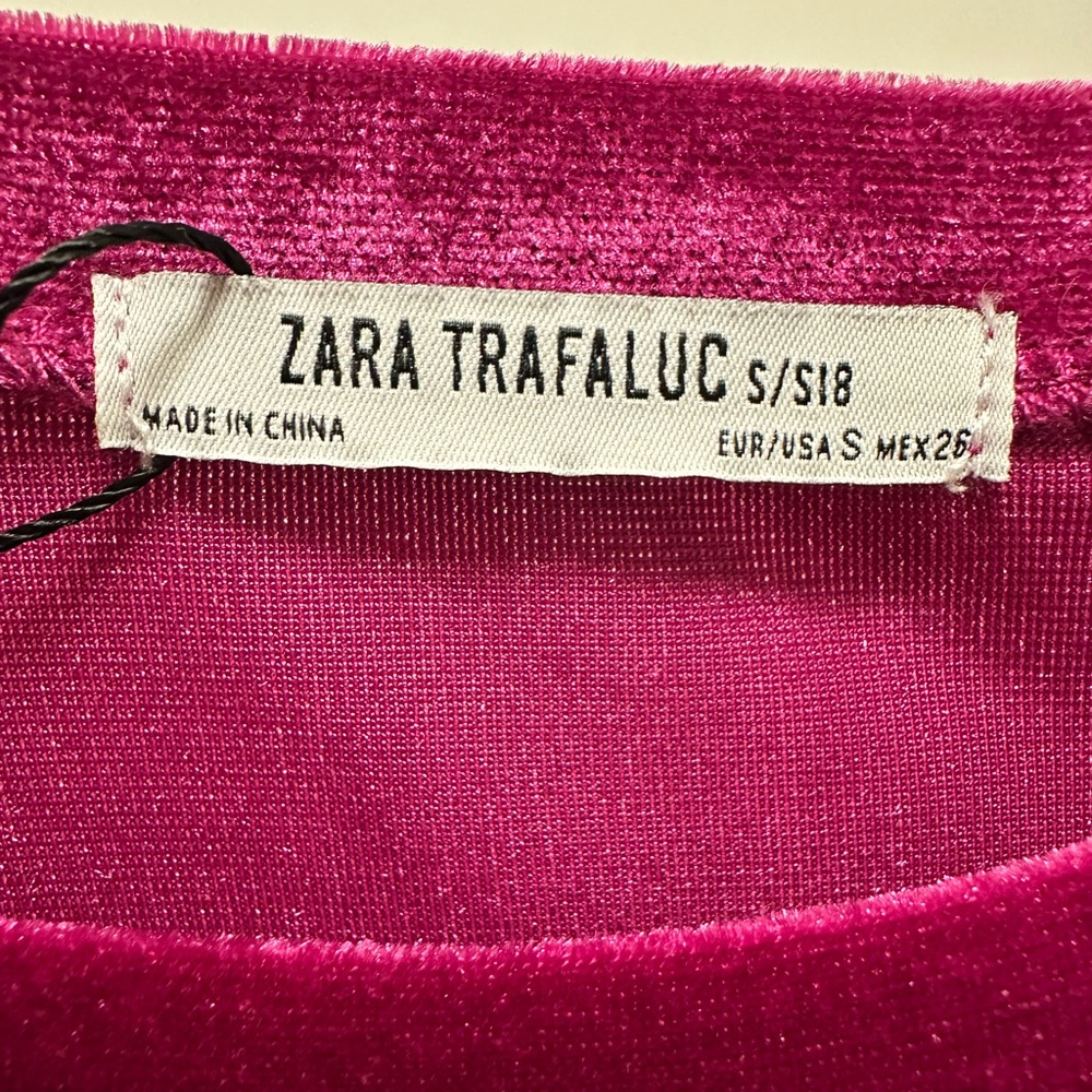 Zara Velvet Fuchsia Midi Dress - Picture 3 of 4